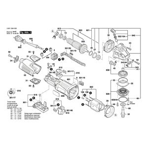 для угловой шлифмашины Bosch GWS 12-125 CIE 230 V 3601G94000, деталировка 1