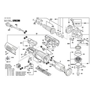 для угловой шлифмашины Bosch GWS 12-125 CIEP 230 V 3601G94200, деталировка 1