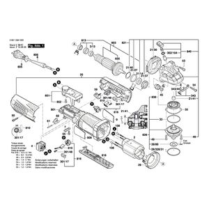 для угловой шлифмашины Bosch GWS 12-125 CIEPX 230 V 3601G94300, деталировка 1