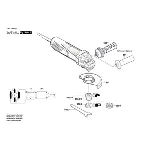 для угловой шлифмашины Bosch GWS 12-125 CIEPX 230 V 3601G94300, деталировка 2