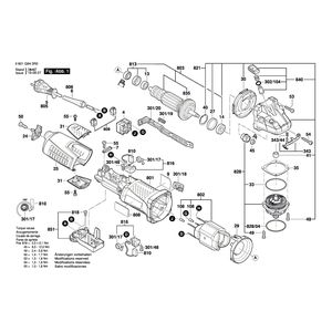 для угловой шлифмашины Bosch GWS 13-125 CIE 230 V 3601G940R0, деталировка 1