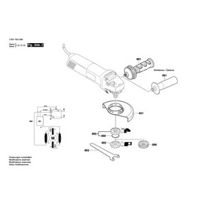 для угловой шлифмашины Bosch GWS 14-125 230 V 3601H242F2, деталировка 2