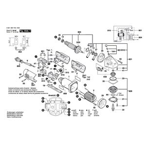 для угловой шлифмашины Bosch GWS 14-125 C 230 V 0601384703, деталировка 1