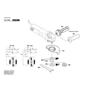 для угловой шлифмашины Bosch GWS 14-125 CI 230 V 3601H24000, деталировка 2