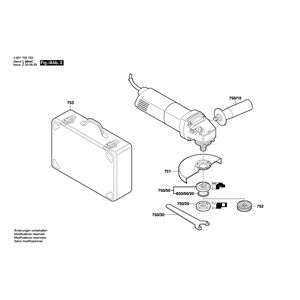 для угловой шлифмашины Bosch GWS 14-150 C 230 V 0601706703, деталировка 2