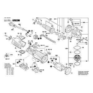 для угловой шлифмашины Bosch GWS 15-125 CI 230 V 3601G95000, деталировка 1