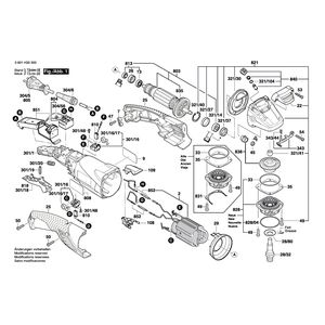 для угловой шлифмашины Bosch GWS 15-125 CIEH 230 V 3601H30300, деталировка 1