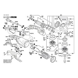 для угловой шлифмашины Bosch GWS 15-125 CIH 230 V 3601H30200, деталировка 1