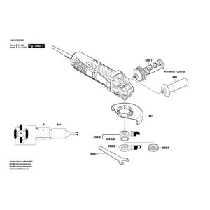 для угловой шлифмашины Bosch GWS 15-125 CIPX 230 V 3601G95300, деталировка 2