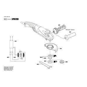 для угловой шлифмашины Bosch GWS 15-125 CITH 230 V 3601H30700, деталировка 2