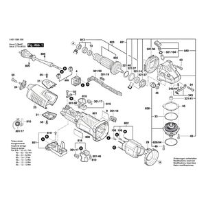 для угловой шлифмашины Bosch GWS 15-125 Inox 230 V 3601G9X000, деталировка 1