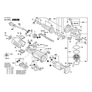 для угловой шлифмашины Bosch GWS 17-125 CI 230 V 3601G950R0, деталировка 1