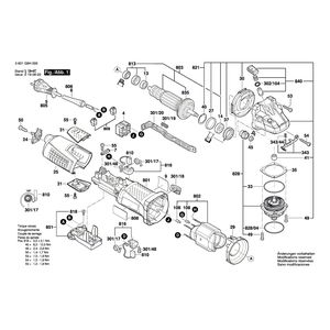 для угловой шлифмашины Bosch GWS 17-125 CIE 230 V 3601G9H000, деталировка 1