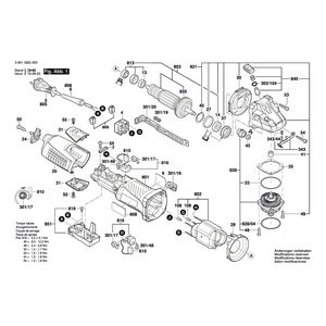 для угловой шлифмашины Bosch GWS 17-150 CI 230 V 3601G9K000, деталировка 1