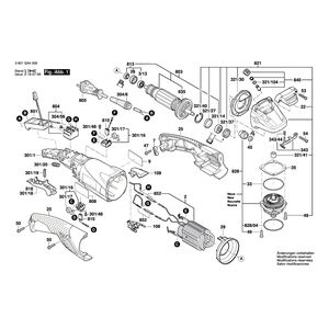 для угловой шлифмашины Bosch GWS 18-125 L INOX 18 V 3601GA4000, деталировка 1