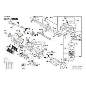 для угловой шлифмашины Bosch GWS 19-125 CI 230 V 3601G9N000, деталировка 1