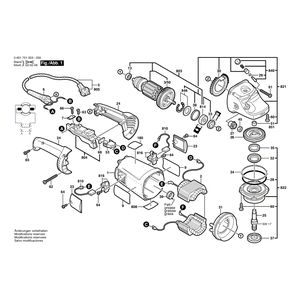 для угловой шлифмашины Bosch GWS 20-180 230 V 0601751003, деталировка 1