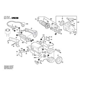 для угловой шлифмашины Bosch GWS 20-180 H 230 V 3601H49L03, деталировка 1