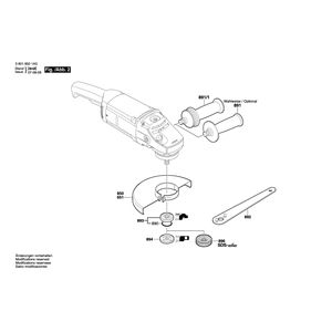 для угловой шлифмашины Bosch GWS 20-230 230 V 0601850193, деталировка 2