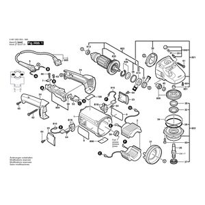 для угловой шлифмашины Bosch GWS 20-230 H 230 V 0601850003, деталировка 1