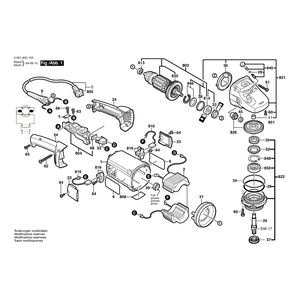 для угловой шлифмашины Bosch GWS 20-230 H 230 V 0601850103, деталировка 1