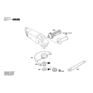 для угловой шлифмашины Bosch GWS 20-230 H 230 V 3601H50L03, деталировка 2