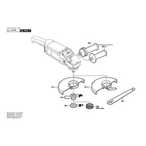 для угловой шлифмашины Bosch GWS 20-230 JH 230 V 0601850903, деталировка 2