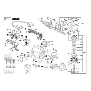 для угловой шлифмашины Bosch GWS 20-230 JH 230 V 3601H50M02, деталировка 1