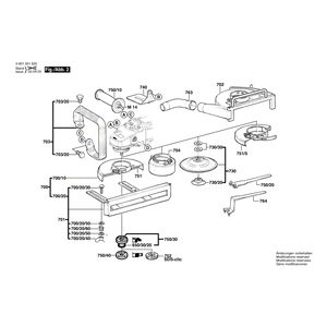 для угловой шлифмашины Bosch GWS 2000-180 J 230 V 0601351820, деталировка 2