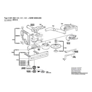 для угловой шлифмашины Bosch GWS 2000-230 230 V 0601352120, деталировка 2