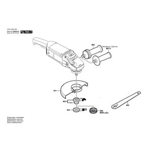 для угловой шлифмашины Bosch GWS 2000-230 JH 230 V 0601850925, деталировка 2