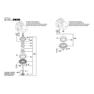 для угловой шлифмашины Bosch GWS 21-180 H 230 V 06018510L4, деталировка 2