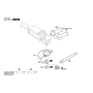 для угловой шлифмашины Bosch GWS 21-180 H 230 V 06018510L4, деталировка 3