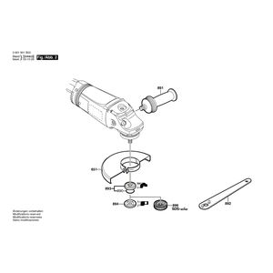 для угловой шлифмашины Bosch GWS 21-180 HV 230 V 0601851B03, деталировка 2