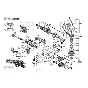 для угловой шлифмашины Bosch GWS 21-230 230 V 0601357103, деталировка 1