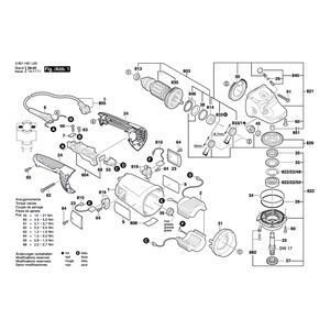 для угловой шлифмашины Bosch GWS 22-180 H 230 V 3601H81100, деталировка 1