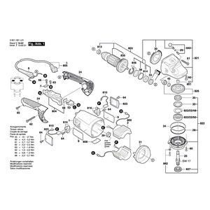 для угловой шлифмашины Bosch GWS 22-180 H 230 V 3601H81101, деталировка 1