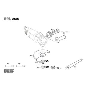 для угловой шлифмашины Bosch GWS 22-180 H 230 V 3601H81102, деталировка 2