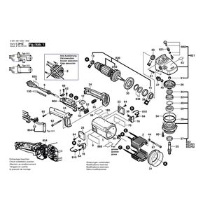 для угловой шлифмашины Bosch GWS 23-180 220 V 0601361003, деталировка 1