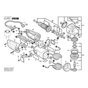 для угловой шлифмашины Bosch GWS 23-180 230 V 0601753003, деталировка 1