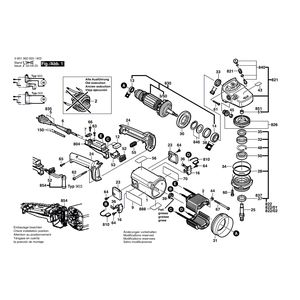 для угловой шлифмашины Bosch GWS 23-230 230 V 0601362003, деталировка 1