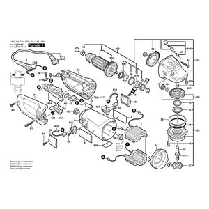 для угловой шлифмашины Bosch GWS 23-230 230 V 0601754173, деталировка 1