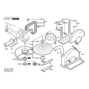 для угловой шлифмашины Bosch GWS 23-230 230 V 0601754173, деталировка 2