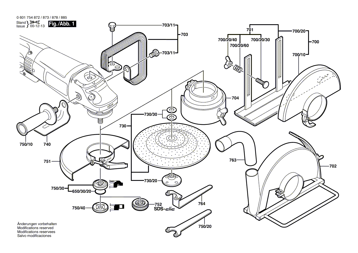 для угловой шлифмашины Bosch GWS 23-230 S 230 V 0601754873, деталировка 2