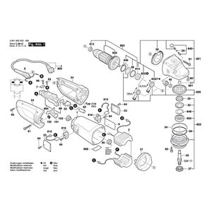 для угловой шлифмашины Bosch GWS 24-180 B 230 V 0601853003, деталировка 1