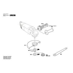 для угловой шлифмашины Bosch GWS 24-180 H 230 V 3601H83103, деталировка 2