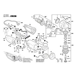 для угловой шлифмашины Bosch GWS 24-180 JB 230 V 0601853903, деталировка 1