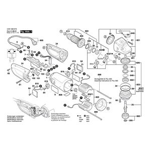 для угловой шлифмашины Bosch GWS 24-180 JBX 230 V 0601863873, деталировка 1