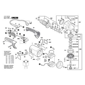 для угловой шлифмашины Bosch GWS 24-180 JH 230 V 3601H83M02, деталировка 1