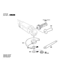 для угловой шлифмашины Bosch GWS 24-230 230 V 06018544X0, деталировка 2